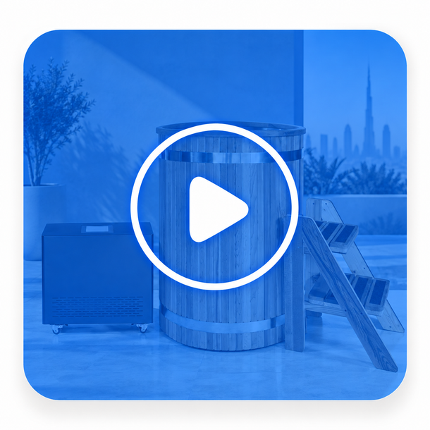 Home cold plunge using a premium Ice Barrel